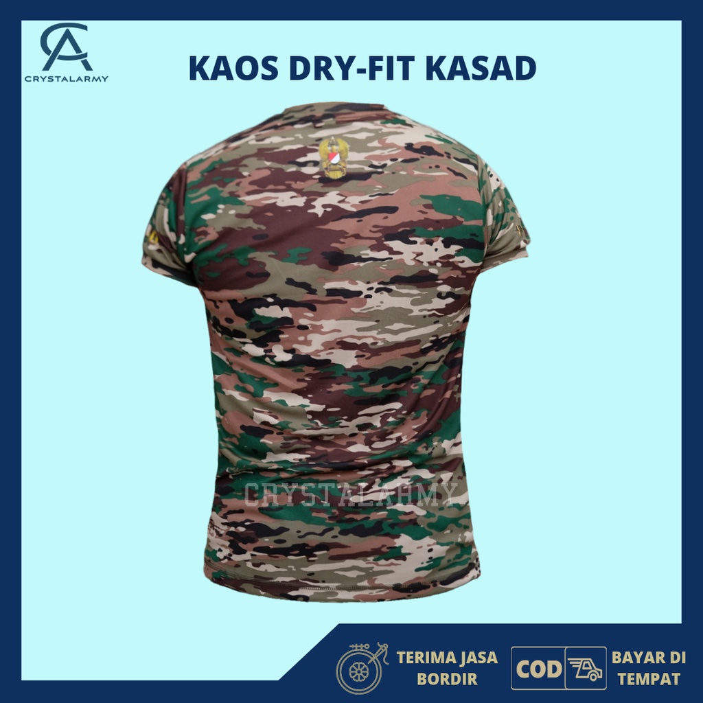 KAOS LORENG TNI AD TERBARU KAOS LORENG TNI NKRI KAOS KASAD BAHAN DRY-FIT