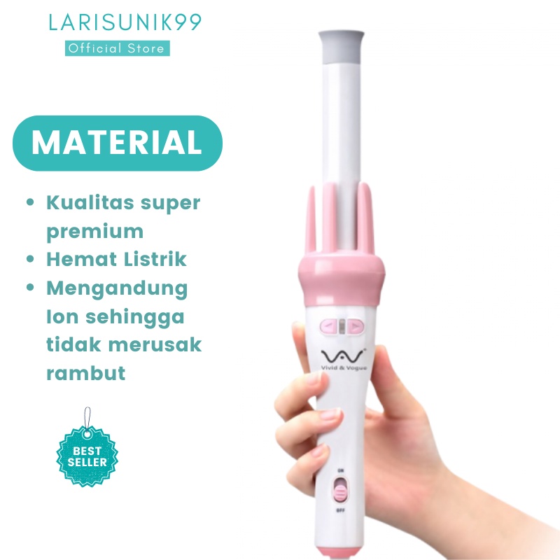 Catokan Rambut Pengeriting dan Penjepit Rambut Mini Portable Catok Otomatis Dengan Sisir