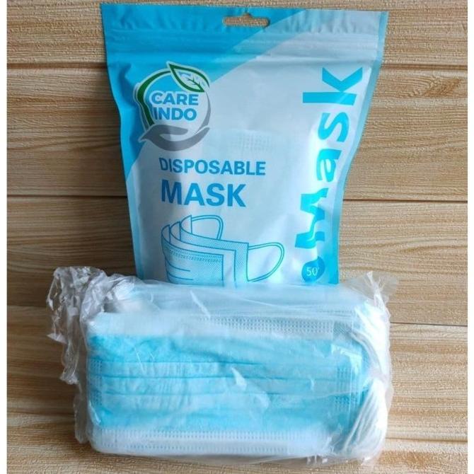 Masker 3 Ply Alkindo Warna Biru Disposable Face Mask Isi 50 Earloop t-archive-rudy- Buru Order