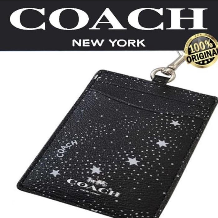 

COACH ID card lanyard new star night (BLACK)