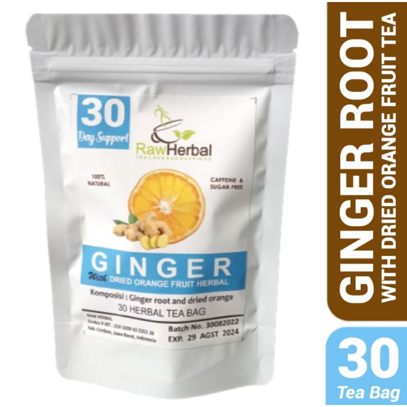 Ginger With Dried Orange Fruit Herbal Tea Isi 30 Tea Bag