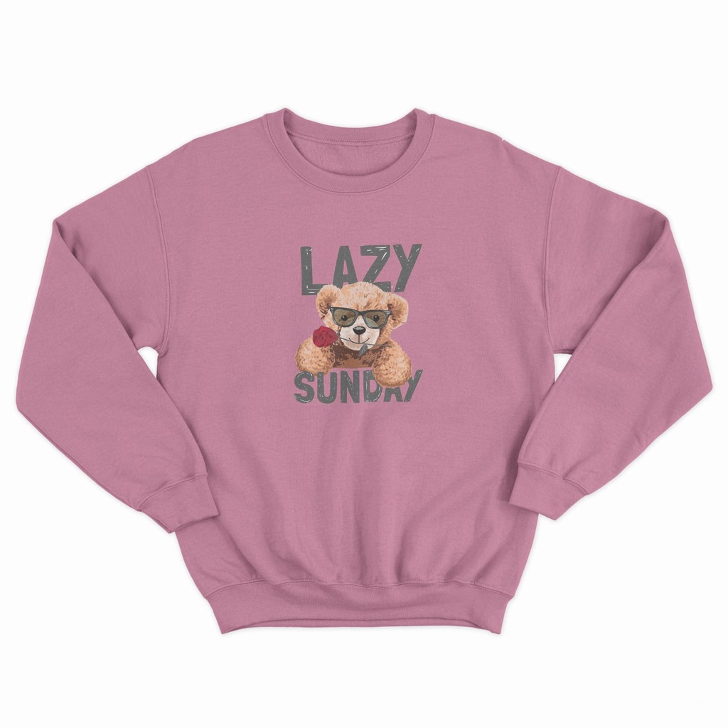 LAZY SUNDAY BEAR SWEATER OVERSIZE FIT TO XL ONE SIZE FIT TO XL  -  SWEATER PREMIUM