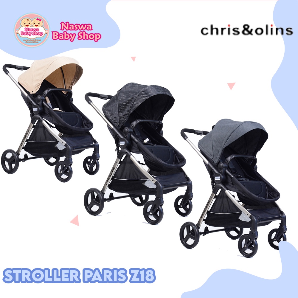 Chris Olins Stroller Paris Auto Folding Reversible Kereta Dorong Bayi Z18