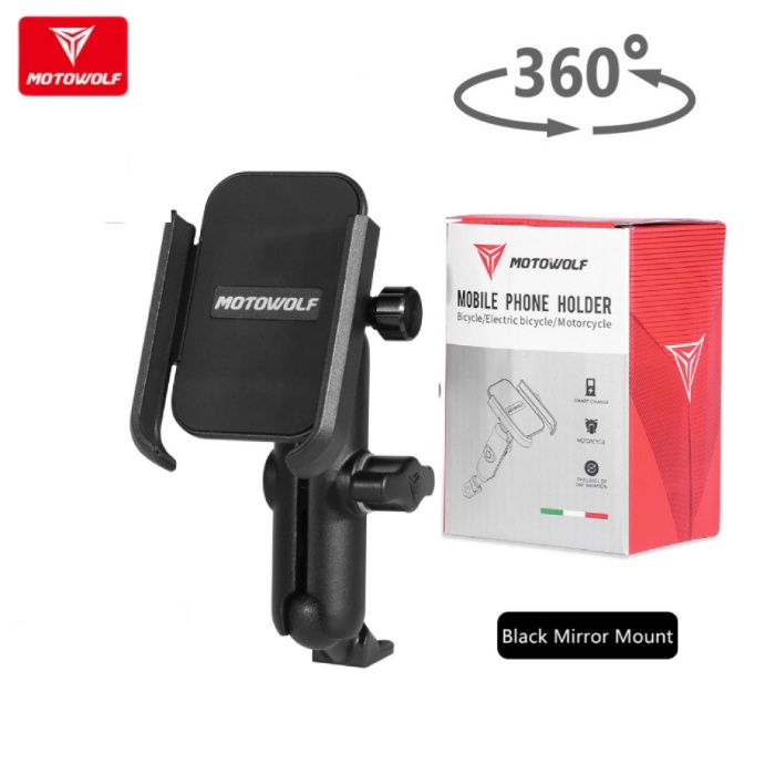 Holder HP Motor Spion Motowolf v3 Holder HP Besi 360 Almunium Alloy