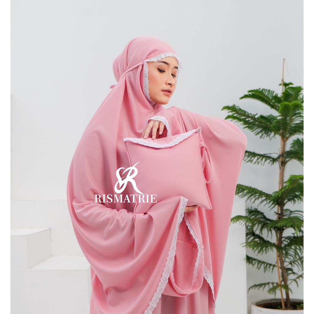 MUKENA AMPLOP JUMBO Mukena travel Renda Premium MUKENAH TRAVELING MUKENA TR Mukenah hyget higet Rismatrie JUMBO Hyget Polos All Siza Free Tas Traveling-Mukena Amplop Dusty