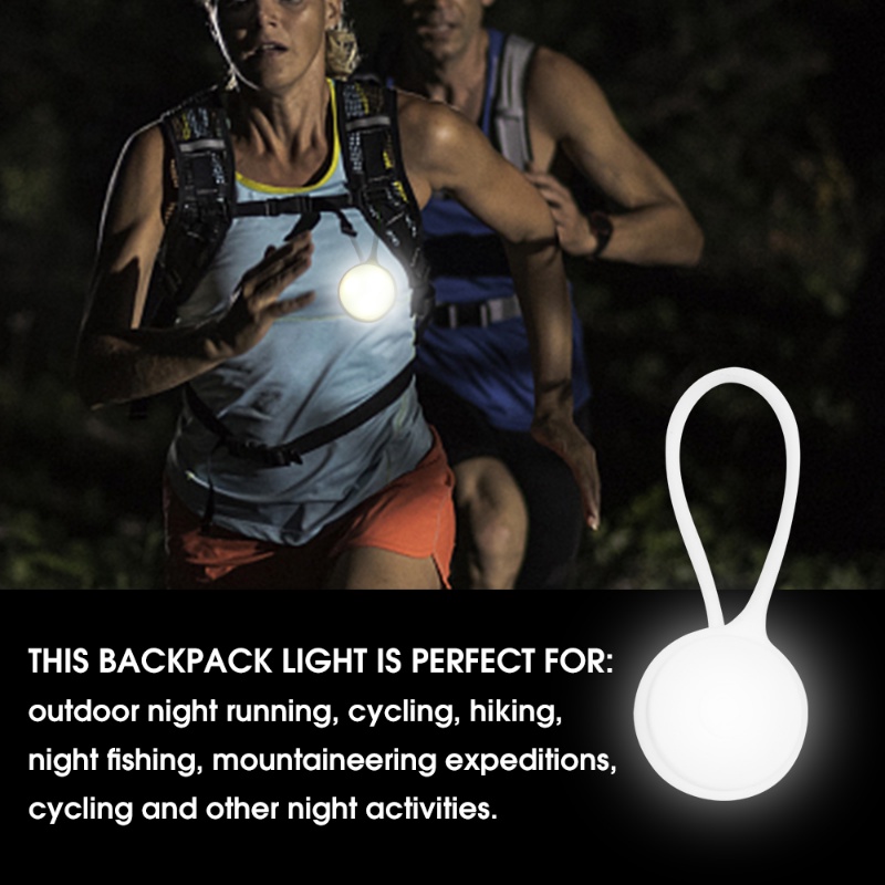 Lampu Sinyal LED Portable Bahan Silikon Anti Air Untuk Tas Ransel