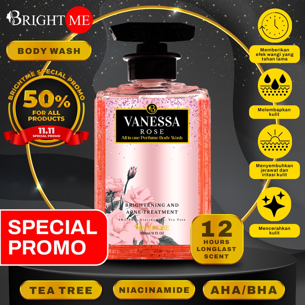 2022 New BrightMe Vanessa Rose Body Wash | Brightme Body Wash | BrightMe | Brightme