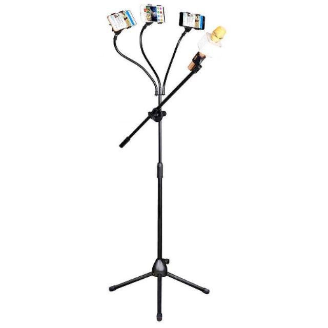 Stand Microphone Standing Holder Tripod Universal 3 Holder HP Taffstudio