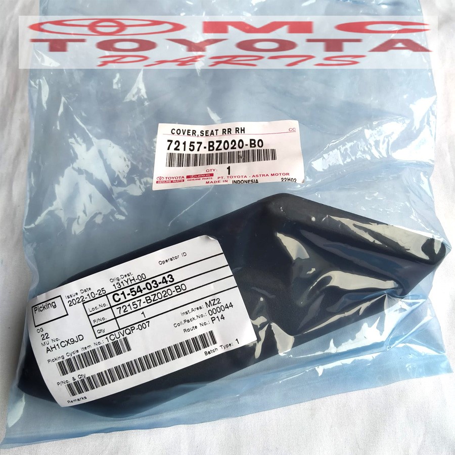 Tutup Cover Kaki Jok Depan Kanan Avanza Xenia 72157-BZ020-B0