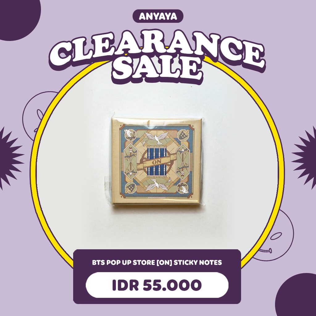 [READY STOCK] BTS POP UP STORE OFFICIAL MERCHANDISE ON STIKCY NOTES