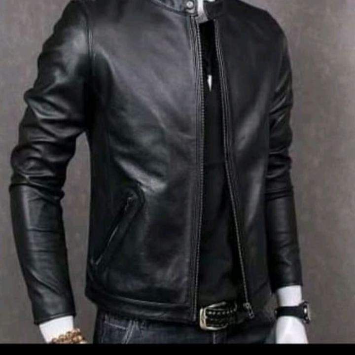 Menarik Jaket Kulit Pria Polosan 100% ASLI JIKA PALSU UANG KEMBALI