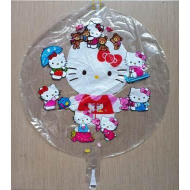 DIJUAL 4 BIJI Balon Foil GAS Hello Kitty Dobel ISI termurah - Terlaris Balon GAS FOIL Hello Kitty Do