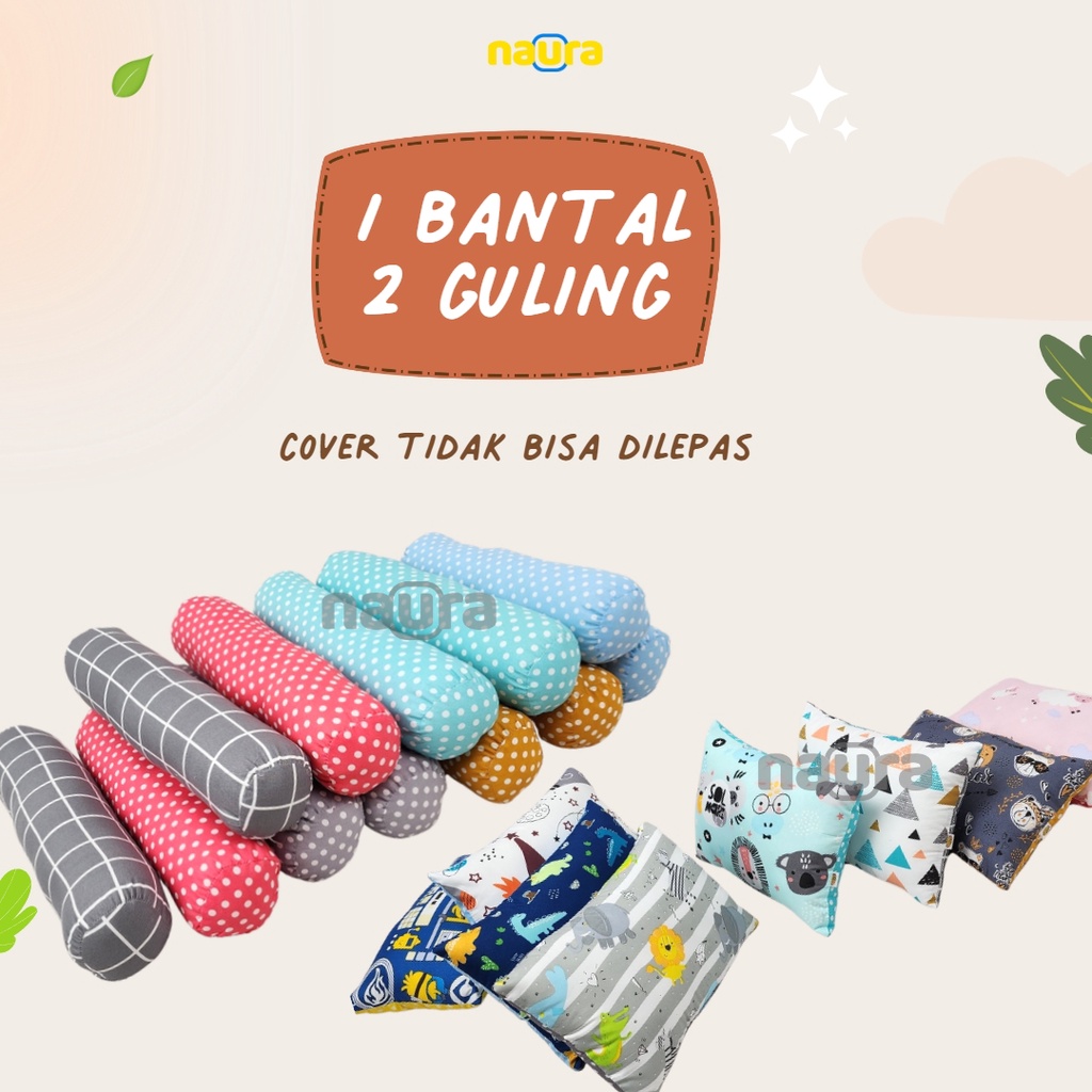 Bantal Guling Bayi Set - 2 guling 1 bantal