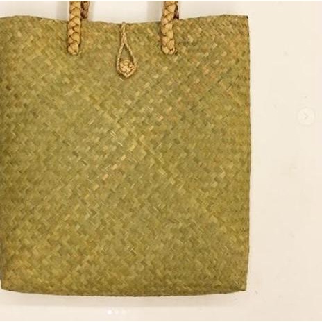 Tas Purun Kotak Tali Eceng Gondok, Tas Anyaman Rotan, Handbag Pandan