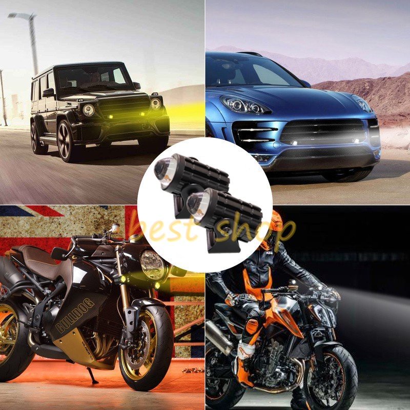 Lampu Depan LED Mini 9-85V Anti Air Untuk Motor