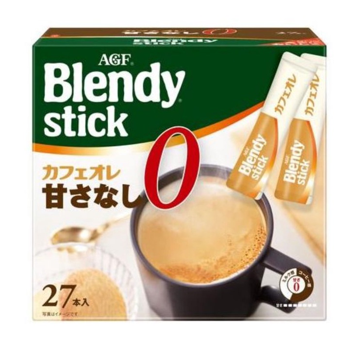 AGF Blendy Stick Cafe Au Lait No Sugar 27 x 8.3 Gram