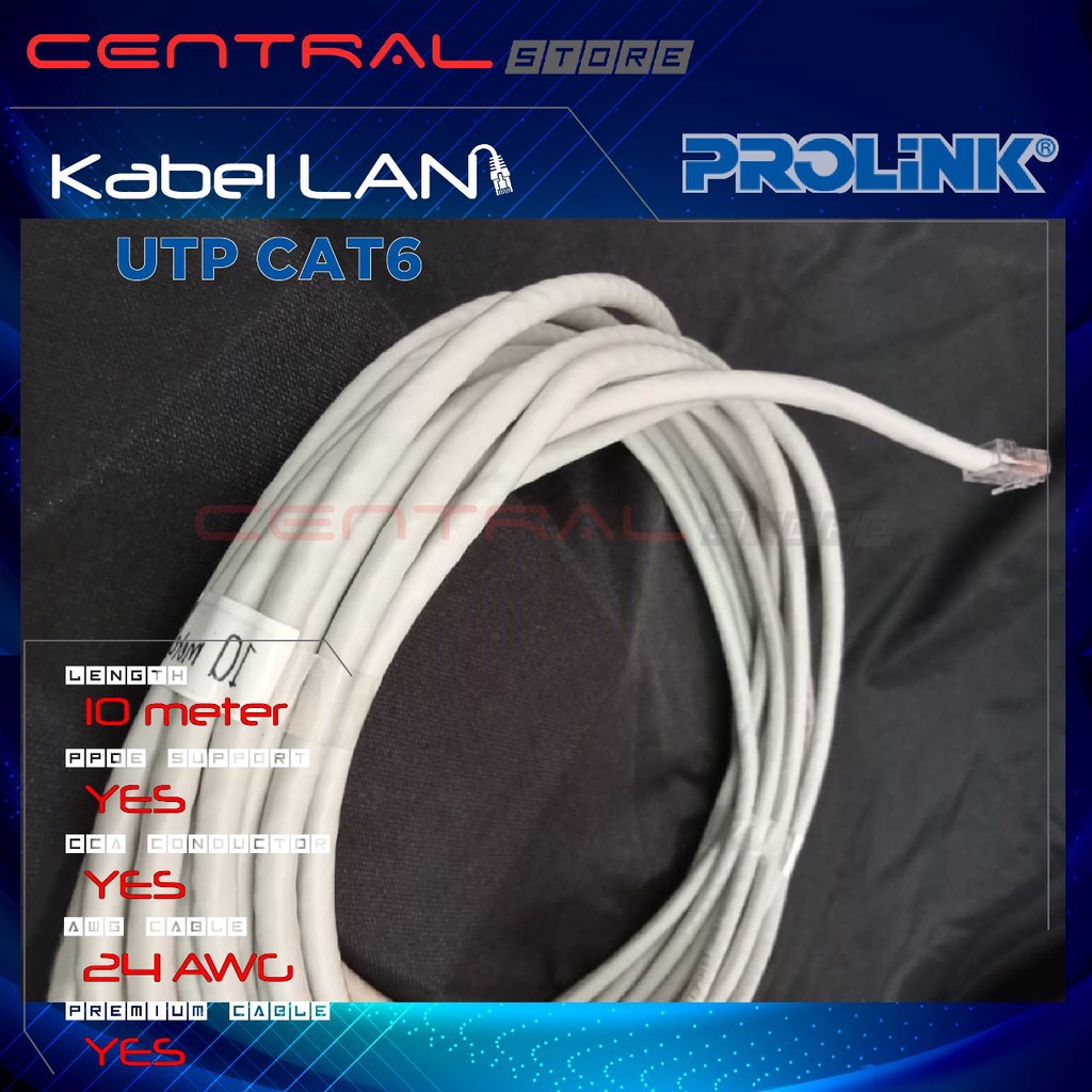 Kabel UTP LAN Cat6 Outdoor PROLINK Ethernet 10M 15M Network Gigabit