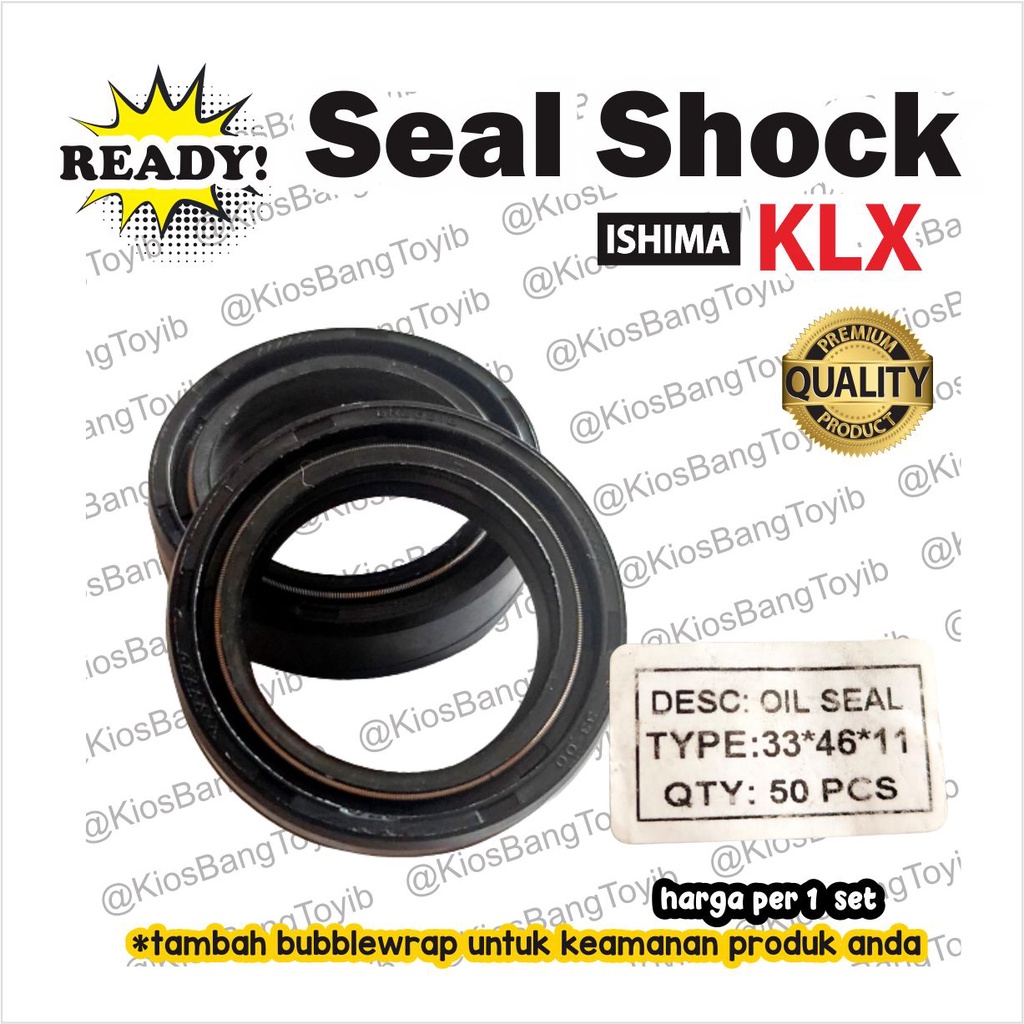 (2pc) Seal Sil Shock Skok Depan Set KLX 150 Ninja R RR 33x46x11 (ISH)