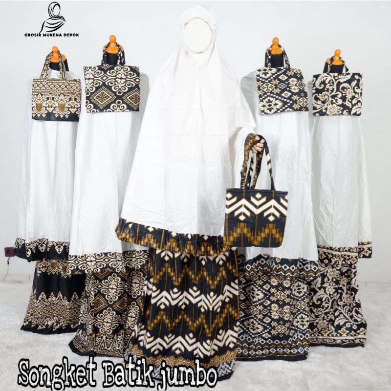 MUKENA MOTIF SONGKET UKURAN JUMBO