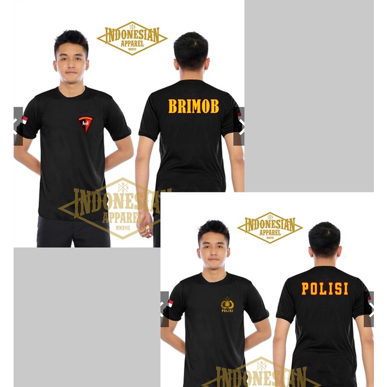 Kaos Dalam Polisi Polri BRIMOB Republik Indonesia Premium Qualitas Ok