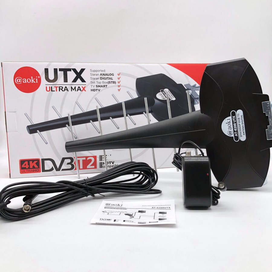 COD Antena AOKI AT-6200 UTX Ultra Max Outdoor Antena Jumbo Spaceship 4K HDTV Tahan Air Tahan Sinar matahari UV