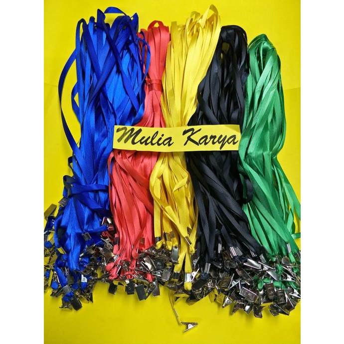 

Tali Lanyard / Tali Name tag Taiwan dengan Penjepit Besi
