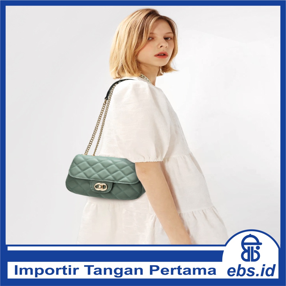 𝐄𝐁𝐒 ✅ TW016 Tas Selempang Wanita Polos Kotak Simple Mini Tas Bahu Import Murah