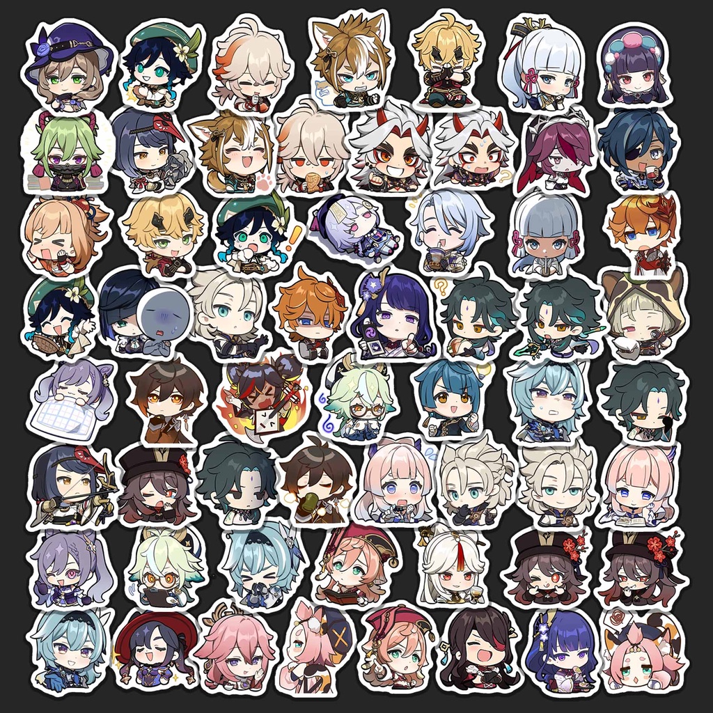 

60 PCS STIKER GENSHIN UNTUK HP LAPTOP DLL