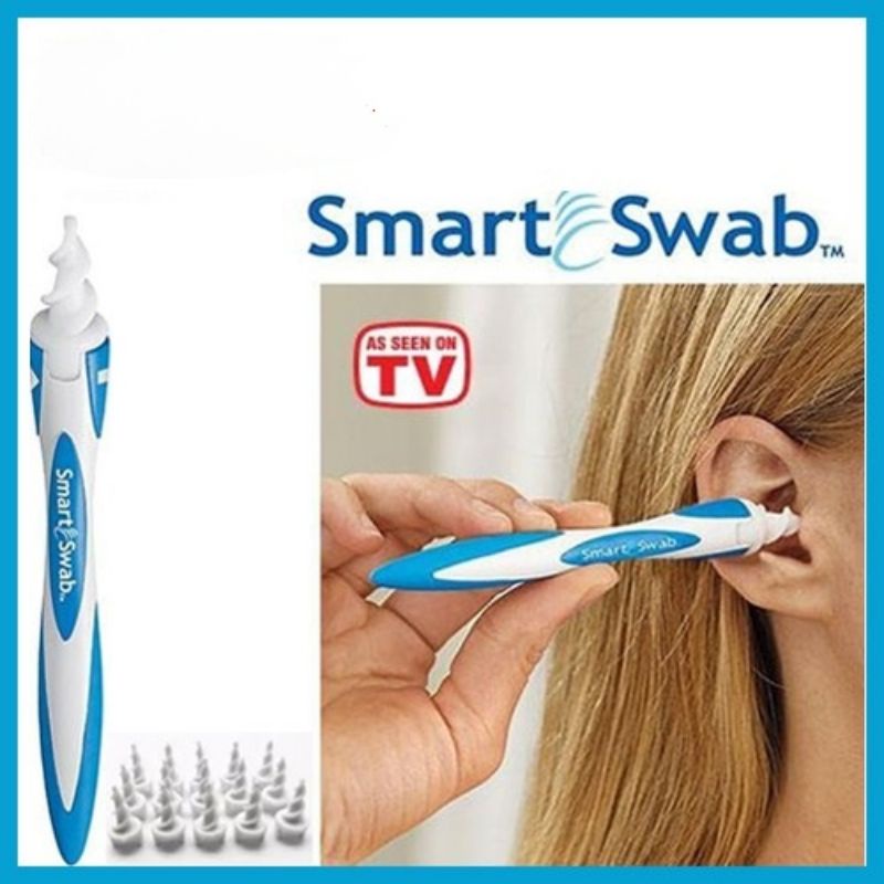 Smart Swab Pembersih Kotoran Telinga Cotton Bud Waxvac Ear Cleaner Removal Karet