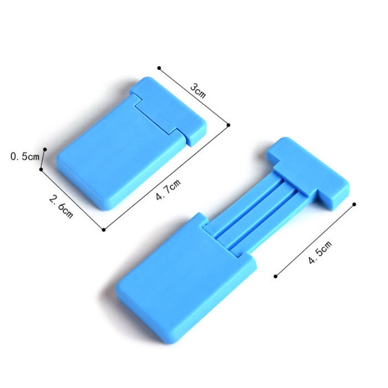 1pc Stand Holder Ponsel Universal Mini Portabel Dapat Ditarik Warna Permen Bahan Plastik Untuk Meja