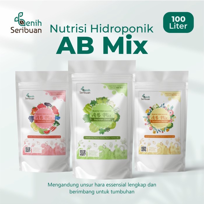 Nutrisi Hidroponik AB Mix Sayuran Daun Tanaman Buah & Bunga 1300 PPM EE44