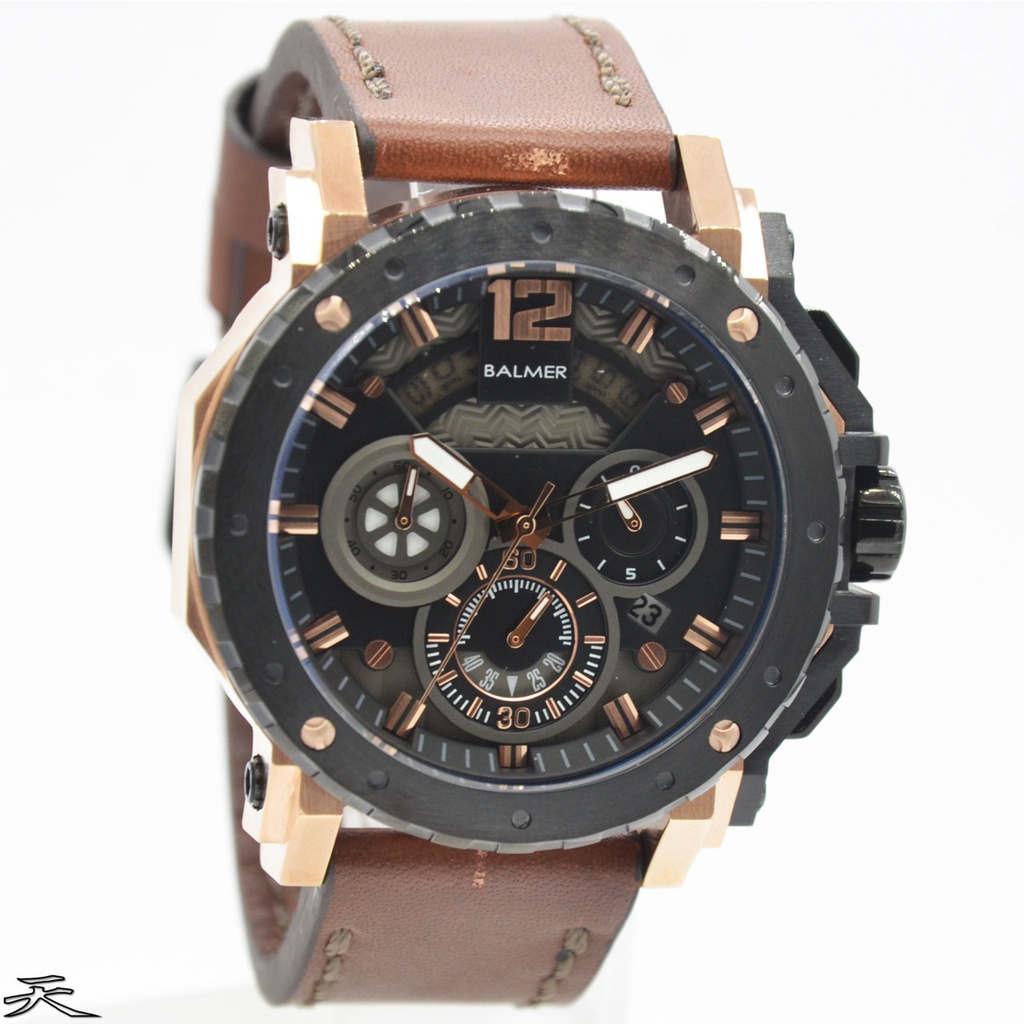 Jam Tangan Pria ORIGINAL Balmer B.7935MR BRWN