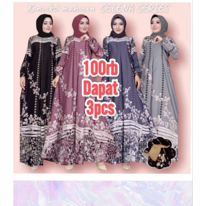 GAMIS SELENA BUSUI 100RB dapat 3pcs baju wanita muslimah