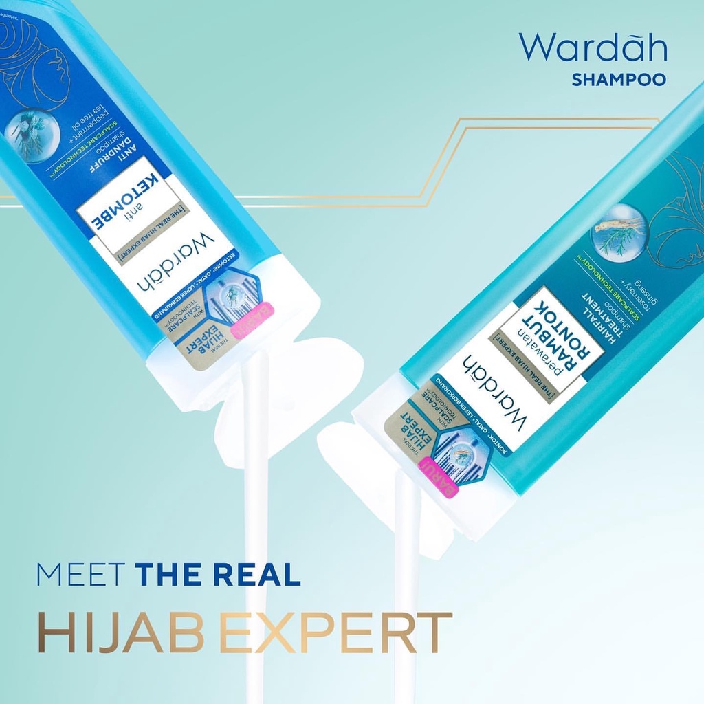 WARDAH Shampoo Indonesia / Sampo Rambut 170ml / The Real Hijab Expert / Scalpcare Technology / Skincare Hair Care Shampo Conditioner Kondisioner Perawatan Kulit Kepala Vitamin Creamcath / Anti Dandruff Hairfall Treatment Daily Fresh Nutri Shine / Series