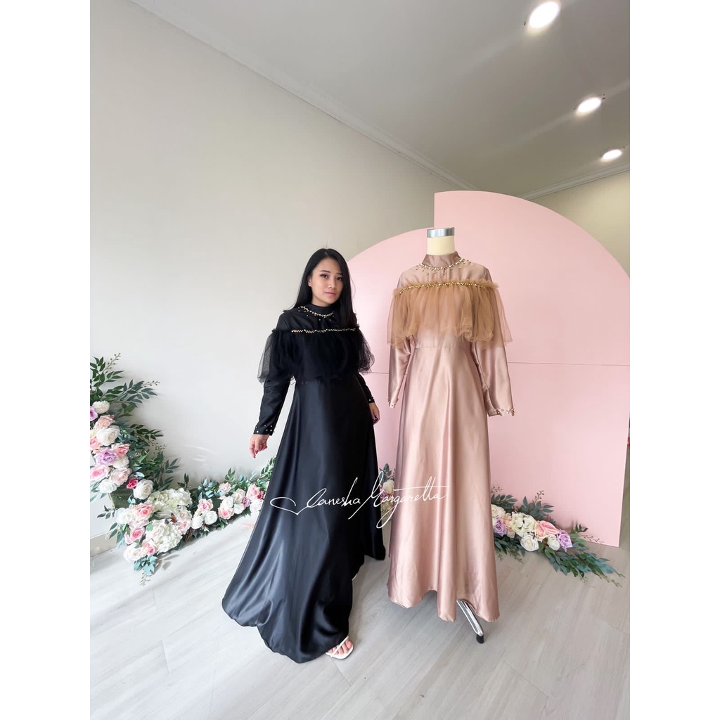 702#Dress fashion muslim  kain SATIN Premium