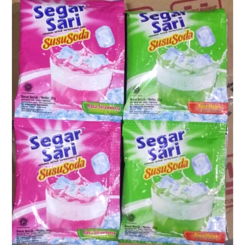 

Segar sari susu soda 20gr renceng isi 10 sachet