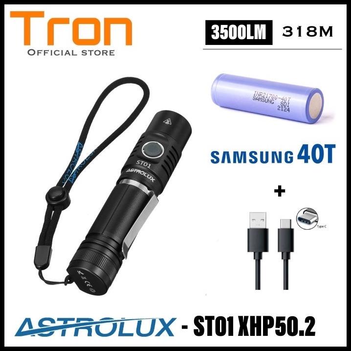 Promo Astrolux St01 / Mateminco T01S Xhp50.2 3500 Lumen 318M Senter Led Edc