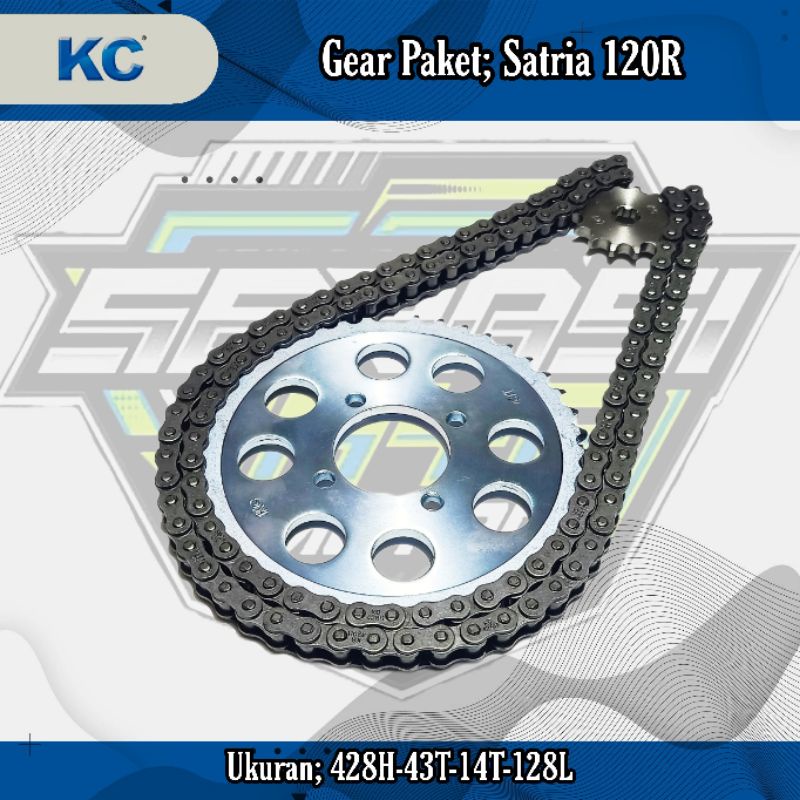 KC GEAR PAKET SATRIA 120R / SATRIA120 R (428H-43T-14T-128L)