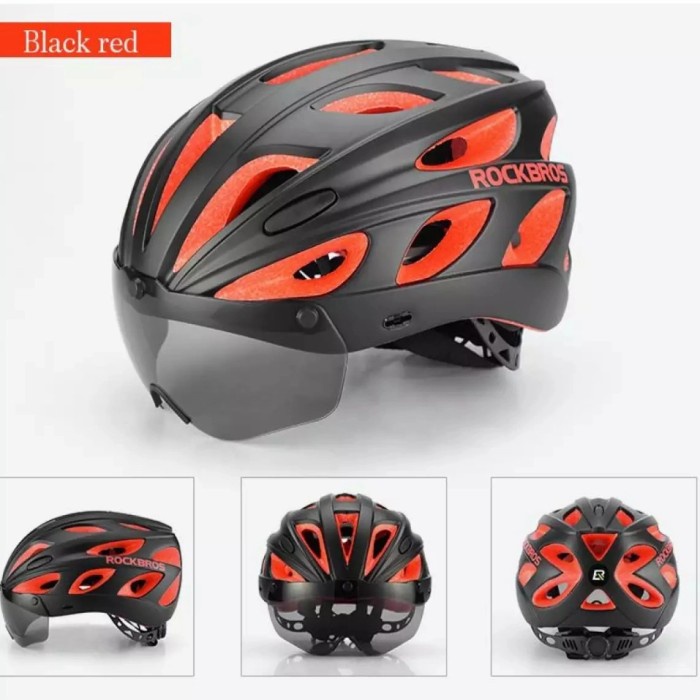 Rockbros Helm Sepeda Lipat MTB - Helm Rockbros Kacamata Ringan Stylish