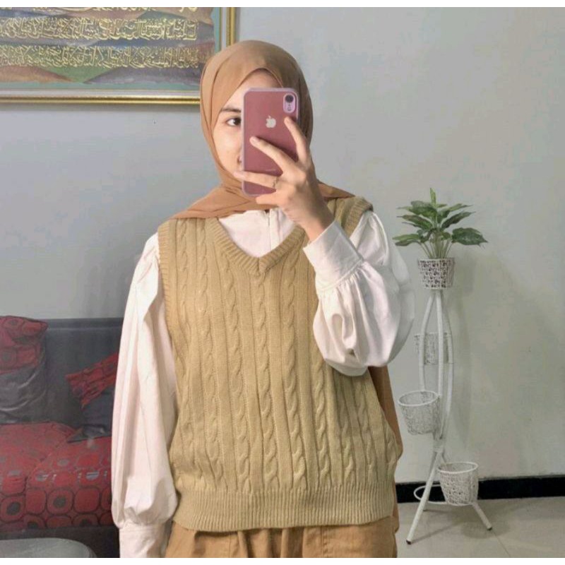 Vest Cable Rajut/rompi rajut/rompi korea