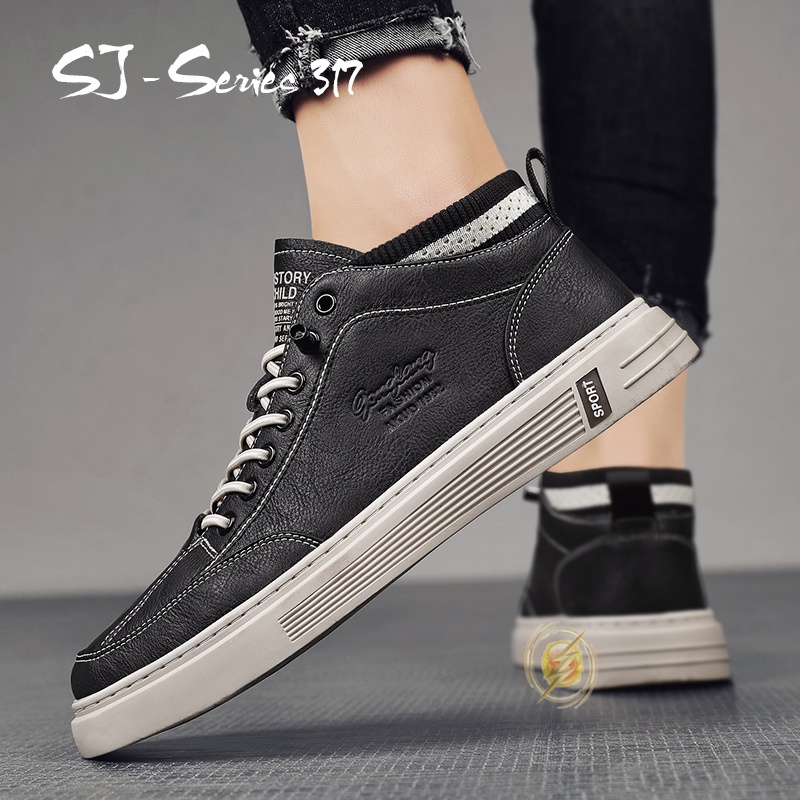[OOS] Sepatu Sneakers Pria Casual Model Unik Cakep Buat Nongkrong Kualitas Import Premium -317