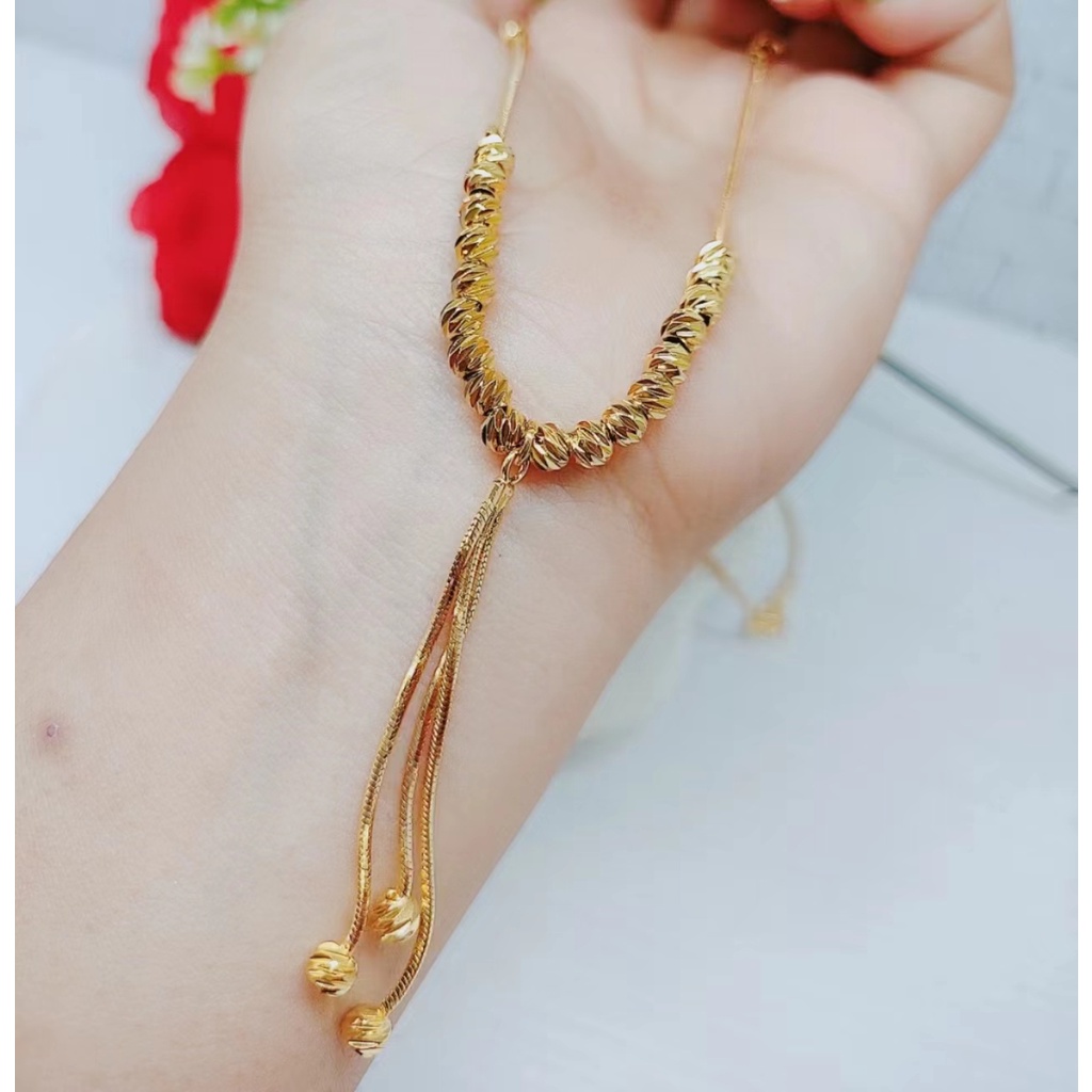 Kalung Xuping Biji Bola Lapis Emas Perhiasan Fashion W32/33 (Pgnjang 60-70cm)