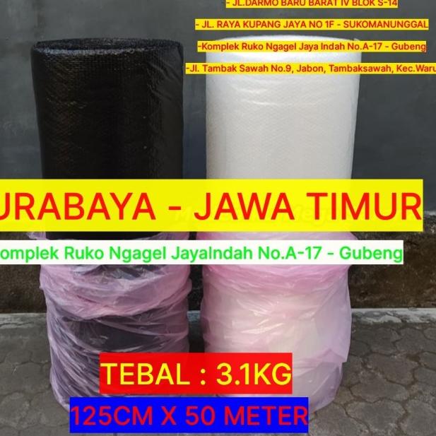 

Bubble Wrap Roll Surabaya 125 Cm x 50 Meter - TEBAL 2KG, Hitam