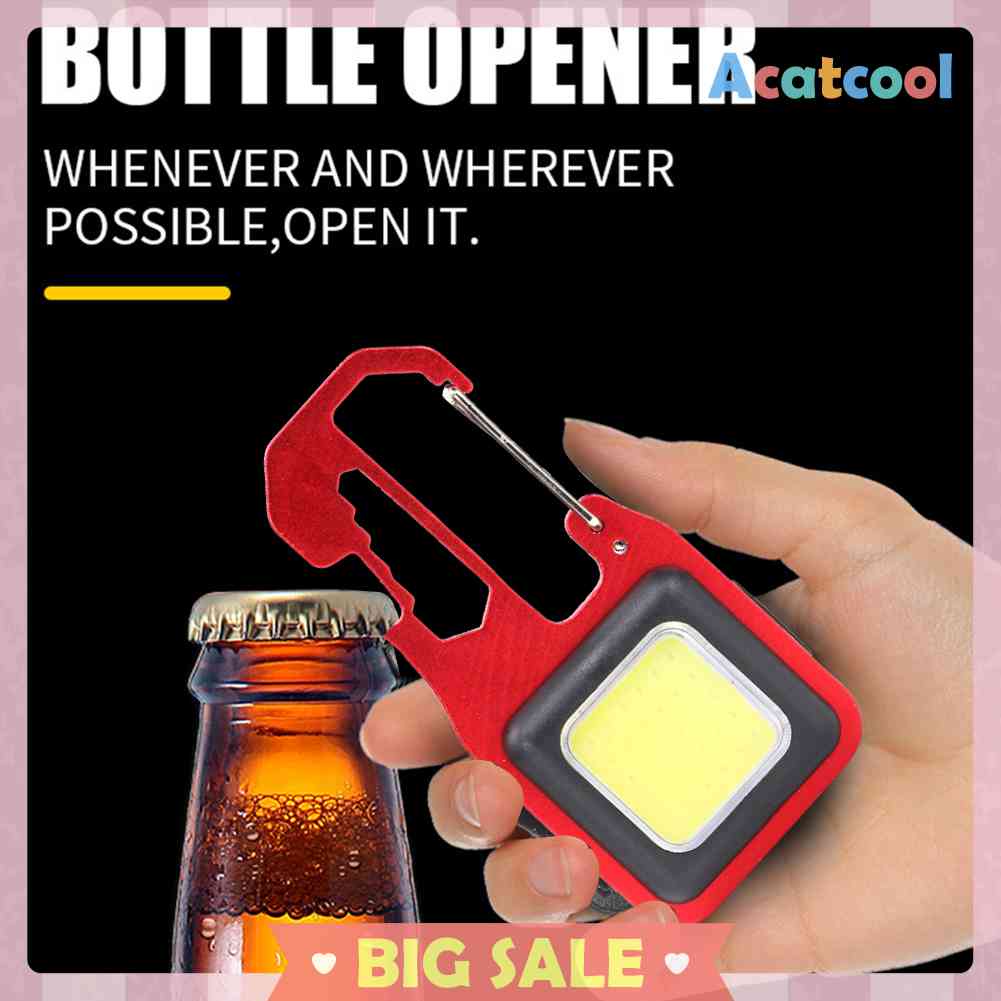 Lampu Senter Portable 4 Mode Pembuka Botol Rechargeable Untuk Camping Hiking Outdoor