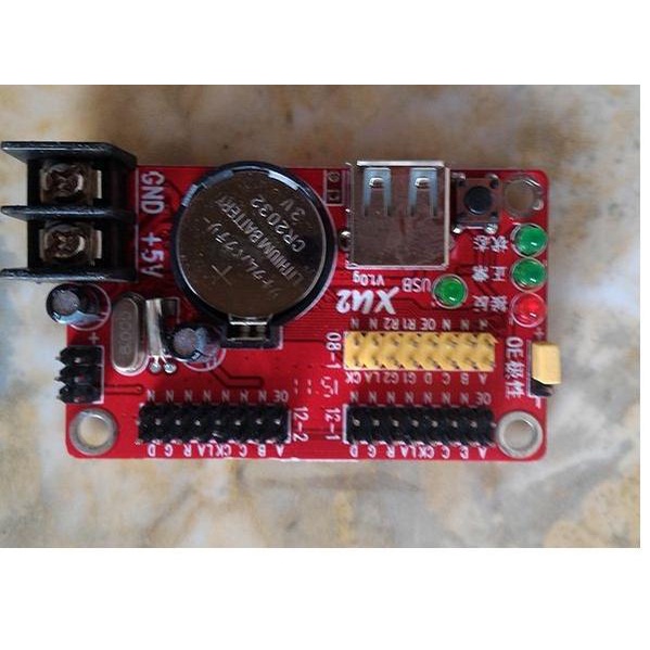 XU2 USB LED Controller Card, Running Text Double Color, LED controller