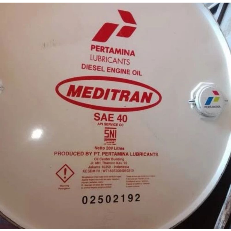 OLI/PELUMAS PERTAMINA MEDITRAN 40/SAE40/SAE40W DRUM 209 LITER