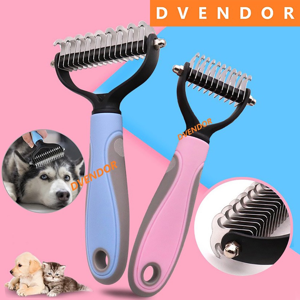 SISIR CUKUR HEWAN ANJING KUCING KNIFE SHEDDING TRIMMER KNOT COMB BRUSH GROMING DOG CAT HAIR REMOVER