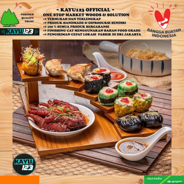 Tangga Kayu Sushi Rak Sushi Kayu Nampan Sushi big size