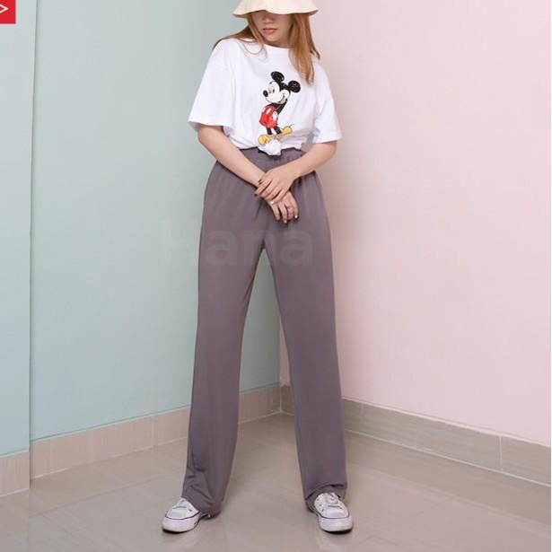 Julie Badge Loose Pants Celana Panjang - LP135 - Black, S