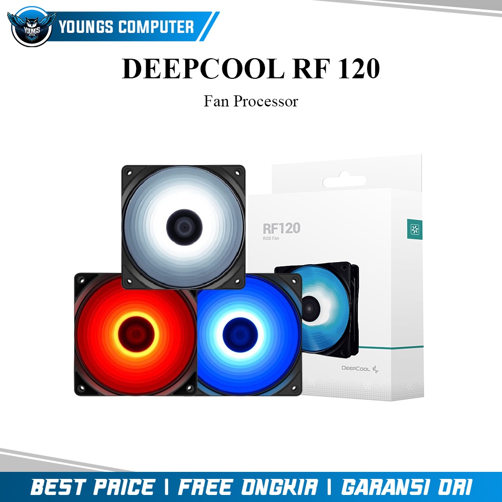 FAN DEEPCOOL RF 120R RED / 120B BLUE / 120W WHITE 12CM LED